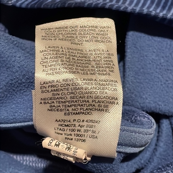 Adidas Kid’s Blue Hoodie Size 7 - Picture 3 of 4